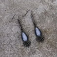 thumbnail image 5 of HOOUN Black Spider Wed Teardrop Moonstone Dangle Earrings Retro Boho Women Jewelry-04#Silver Spider Earrings, 5 of 8
