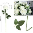 thumbnail image 6 of Morttic 12Pcs Artificial Roses Flowers, Realistic Blossom Roses, Real Touch Silk Rose, Single Fake Flower Long Stem Bouquets for Home Wedding Party Decoration (12Pcs, White), 6 of 6