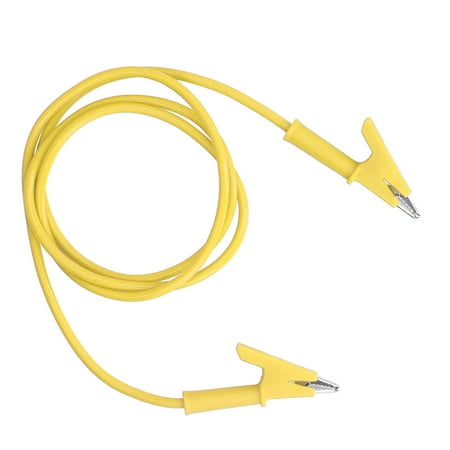 

Testing Cable Firm Clamping Durable Clip Test Brass Silicone For Battery Yellow