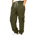 thumbnail image 2 of Miqool Boys Girls Cargo Sweatpants Drawstring Elastic Waist Joggers Sweat Pants Casual Athletic Track Pants with Multi Pockets for 5-15 Years, 2 of 9