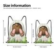 thumbnail image 4 of Bingfone Brown Bunny Drawstrings Backpacks Bags For Men Women Gym Drawstrings Bag, 4 of 9