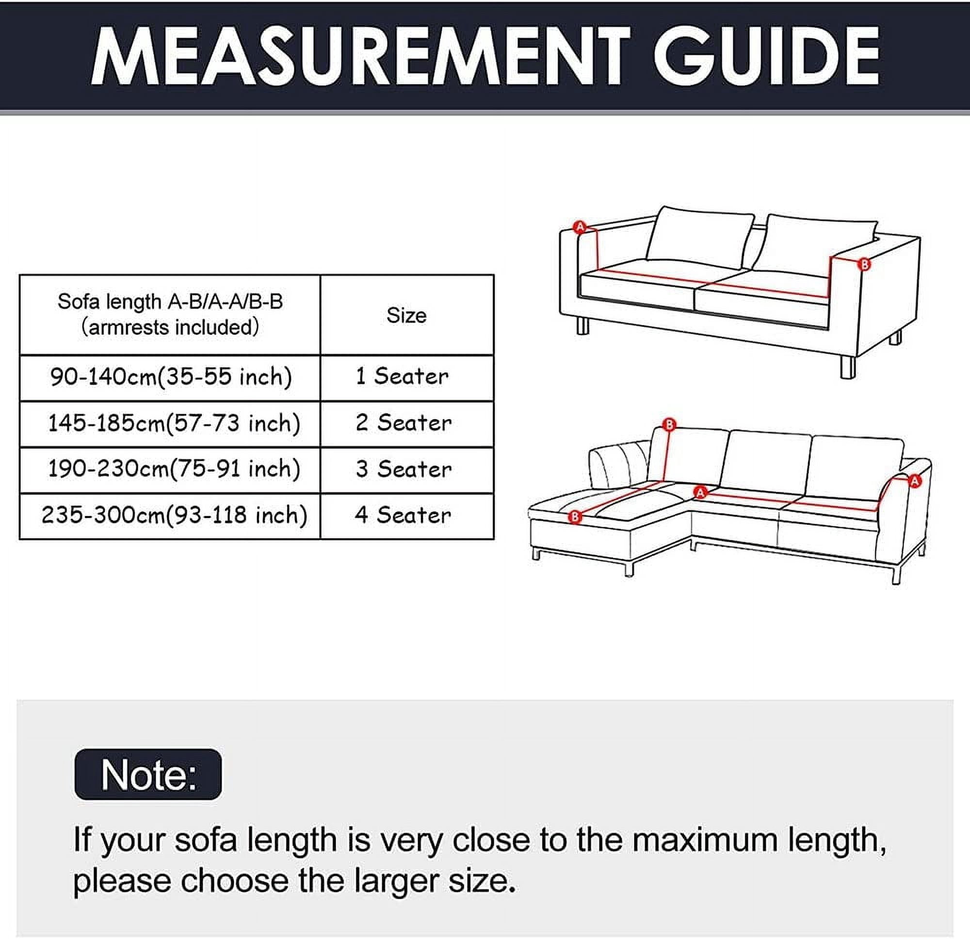 Yumcute Washable Sofa Cover Fit Stretch Slipcover Elastic Fabric Printed Pattern Chair Loveseat Couch Settee Non Slip Sofa Covers Furniture Cover Protector