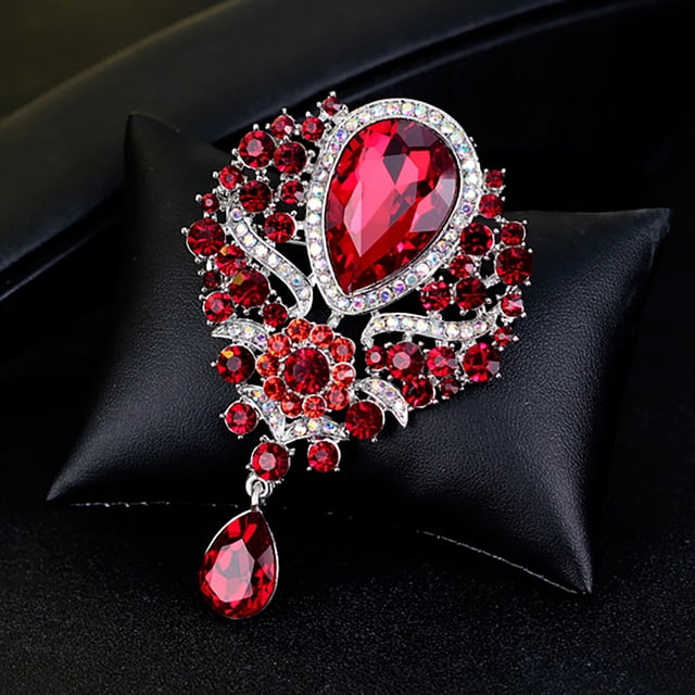 Broche de gota de agua de diamante de moda de joyería de banquete de lujo europeo y americano Wmkox8yii fajkfhkj4542