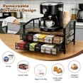 thumbnail image 4 of Godance Coffee Bar Organizer for Countertop, Metal & Wood Coffee Station with Sliding Drawers & K-Cup Holder | Multi-Level Storage Rack for Coffee Pods, Syrup Bottles, Cups, Stirrers & Tea Bags, 4 of 8