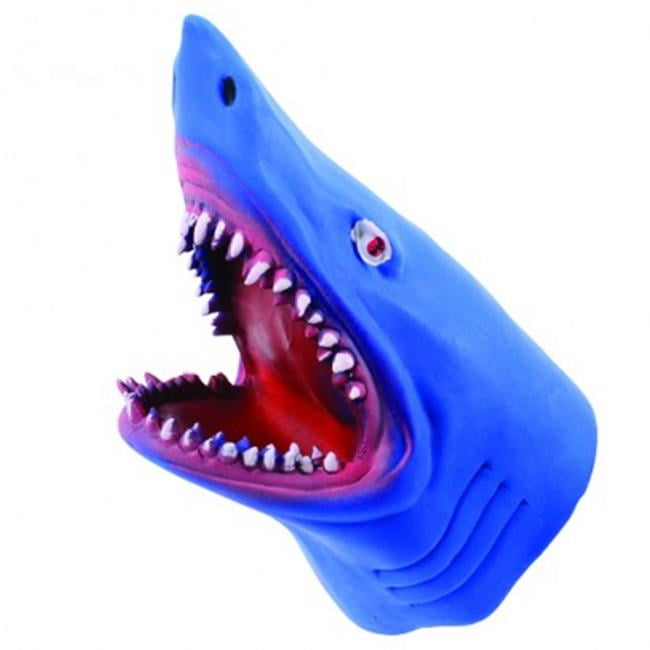 SHARK HAND PUPPET Soft Stretchy Rubber Jaws Kid Baby Toy Shark Stretchy Grey ... 