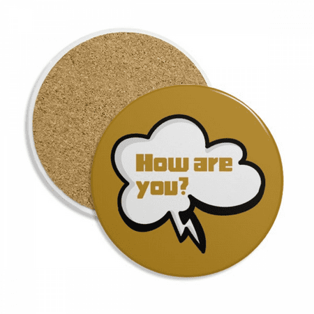 

Daily Language Chat Care Greetings Coaster Cup Mug Tabletop Protection Absorbent Stone