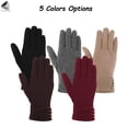 thumbnail image 4 of PULLIMORE Winter Warm Knit Gloves for Women Touchscree Soft Lining Texting Gloves (Red), 4 of 9