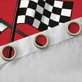 thumbnail image 4 of Homewish Raceing Flag Curtains Pack of 2 (42x84 Each),Classic Checkerboard Curtains Blackout,Red White Black Bedroom Curtains For Boys Kids,Microfiber Bedroom Decor, 4 of 6