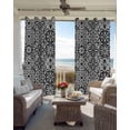 thumbnail image 6 of Black Morocco Kitchen Curtains Traditional Tribal Abstract Geometric Art Cafe Short Curtains for Bathroom Blackout Window Curtain Small Window Treatment Drapes for Bedroom Living Room 27.5"x39"x2, 6 of 9