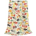 thumbnail image 2 of Honeii Farm Print Fleece Blanket - Throw Blanket for Bed, Sofa, Couch, Camping, and Travel , Microplush Ultra Soft Warm Blanket-80"x60", 2 of 7