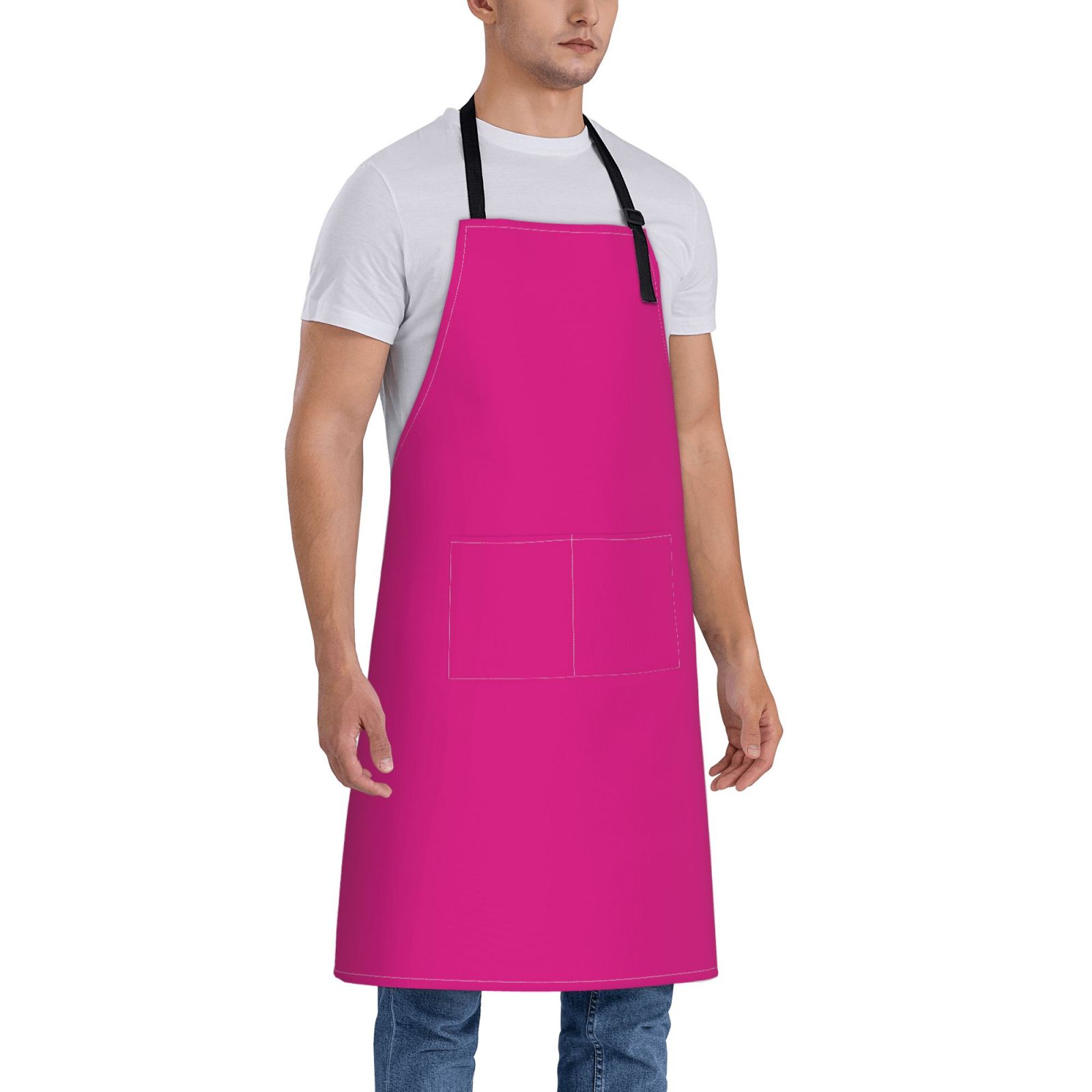 Kdxio Darkmagenta Apron with Pockets Adjustable Kitchen Aprons for Men Women Waterproof Aprons for Cooking,Drawing,Crafting, Baking Household Cleaning