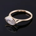 thumbnail image 3 of solitaire jewels 1.5CT East West Bezel Set Marquis Moissanite Engagement Ring For Women, 14K Yellow Gold, 3 of 9