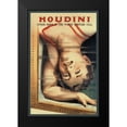 thumbnail image 2 of Strobridge 13x18 Black Modern Framed Museum Art Print Titled - Magicians: Houdini: Upside Down in the Water Torture Cell, 2 of 5