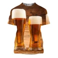 thumbnail image 4 of 2024 Camisetas estampadas en 3D con comida enlatada y cerveza para hombres y mujeres, nuevas camisetas de manga corta interesantes y geniales de verano, 4 of 5