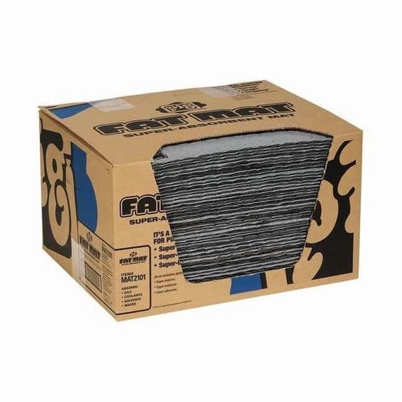 Pig Sorbent Pad, 22 gal, 16 in x 20 in, Universal, Gray, Polypropylene MAT2101