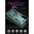 thumbnail image 6 of S21 FE Case, Samsung Galaxy S21 FE Case [ Military Grade ] Shock-Absorption Bumper Cover Anti-Scratch Case with Ring Car Mount Kickstand for Samsung Galaxy S21 FE - Teal, 6 of 6