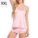 thumbnail image 1 of Conjunto de ropa de dormir para mujer Encantador chaleco con cuello en V, pantalones cortos, camisón, rosa, XXL Kearding XX000231-44, 1 of 7