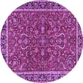 thumbnail image 1 of Ahgly Company Indoor Round Persian Purple Traditional Area Rugs, 5' Round, 1 of 4