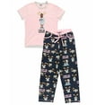 thumbnail image 3 of Lazy One Women's Pajama Set, Short Sleeves with Cute Prints, Relaxed Fit, Don't Do Mornings, 3 of 7