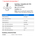 thumbnail image 2 of Fuel Pump - Compatible with 1990 - 1996 Ford Bronco 1991 1992 1993 1994 1995, 2 of 2