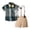j42-Green, variant on LIIPEE Casual Summer Outfit Sets For Boys Short Sleeve Plaid Graphic Shirts Solid Color Suspender Shorts 2 Piece Set Kids Comfortable Gentleman Outfits,3-4 Years