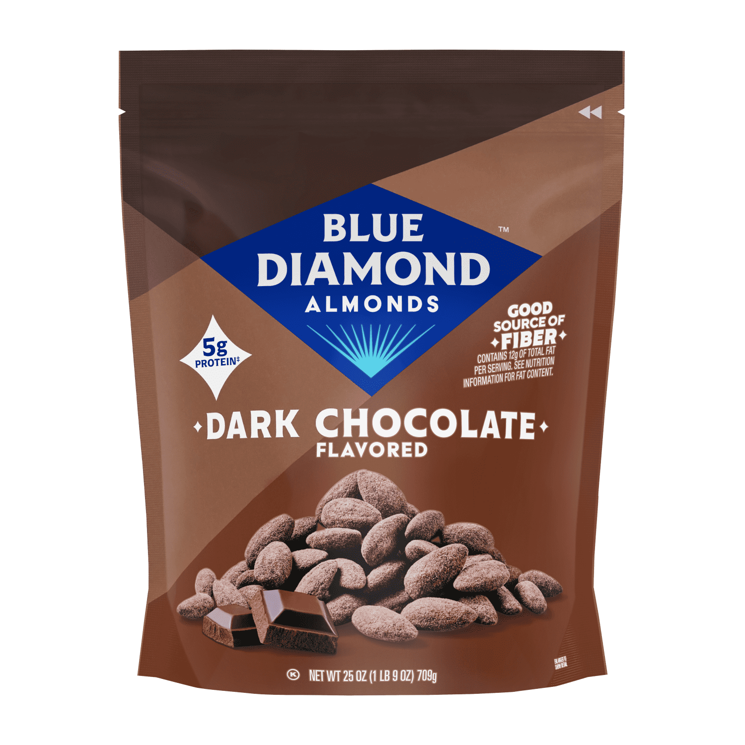 Blue Diamond Almonds Oven Roasted Dark Chocolate Flavored Almonds, 25 oz.