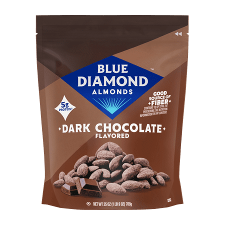 Blue Diamond Almonds Oven Roasted Dark Chocolate Flavored Almonds, 25 oz.
