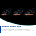 thumbnail image 5 of Spec-D Tuning Smoke Projector Headlights w/ LED Sequential Signal Compatible with 2006-2008 Mercedes Benz W164 ML350 ML500 ML-Class, Left + Right Pair Headlamps Assembly, 5 of 6