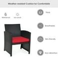 thumbnail image 6 of Gymax 8PCS Rattan Outdoor Conversation Set Patio Furniture Set w/ Red Cushions, 6 of 10