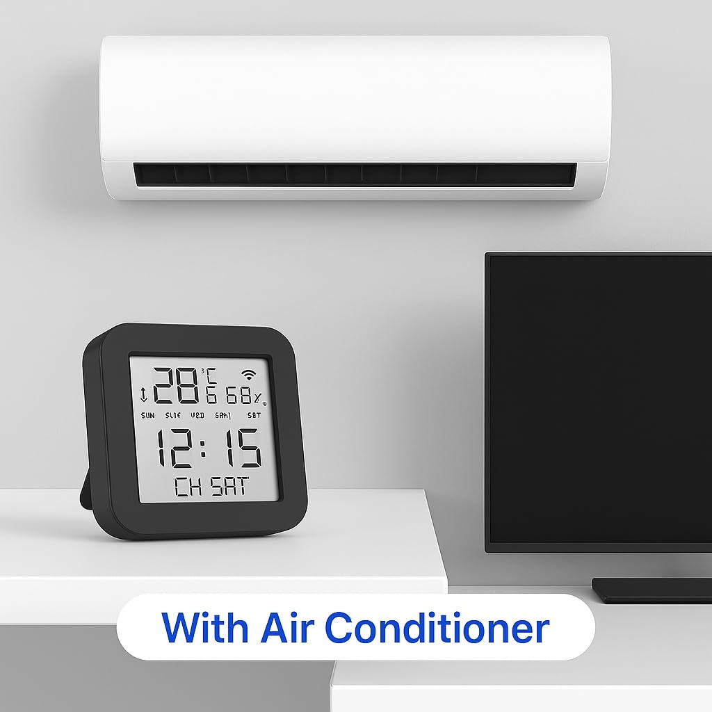 Toyanc Smart WiFi IR Remote Hub with Temperature & Humidity Sensor - 3-in-1 Universal Controller for AC, TV, Fan - Works with Alexa, Google Home & Tuya App