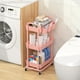 thumbnail image 3 of Carrito utilitario JIUYOTREE de plástico de 3 niveles, color rosa, 3 of 8