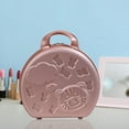 thumbnail image 2 of Estuche rígido para cosméticos de 14 pulgadas, pequeño soporte para brochas de maquillaje de viaje. Oro rosa, 2 of 7