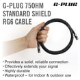 thumbnail image 2 of 10FT G-PLUG RG6 Coaxial Cable Connectors Set – High-Speed Internet, Broad and Digital TV Aerial, Satellite Cable, 2 of 4
