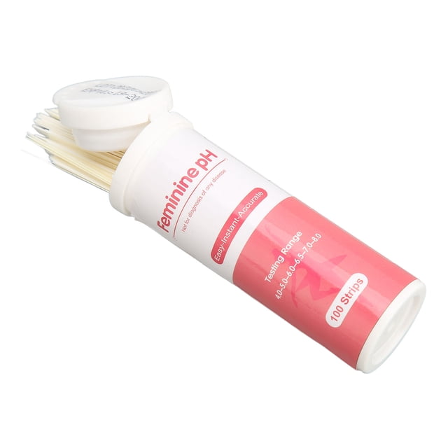 Kit de prueba vaginal, 100 piezas Salud vaginal PH Tiras reactivas de pH femenino Tiras reactivas vaginales Funcionamiento suave