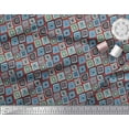 thumbnail image 2 of Soimoi polyester Crepe Fabric Square Geometric Printed Fabric 1 Yard 42 Inch Wide, 2 of 3