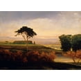 thumbnail image 2 of Lovelace, Kent 24x19 Black Ornate Wood Framed with Double Matting Museum Art Print Titled - Distant Valley, 2 of 4