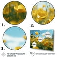 thumbnail image 3 of Designart "Golden Verdant Ranunculus Sunlit Blooms" Floral Floater Framed Wall Art Living Room, 3 of 7