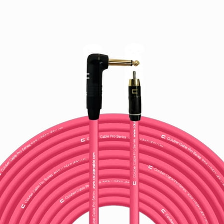 Coluber Cable Right Angle 1/4" TS to RCA Male Pro Audio Interface Connector