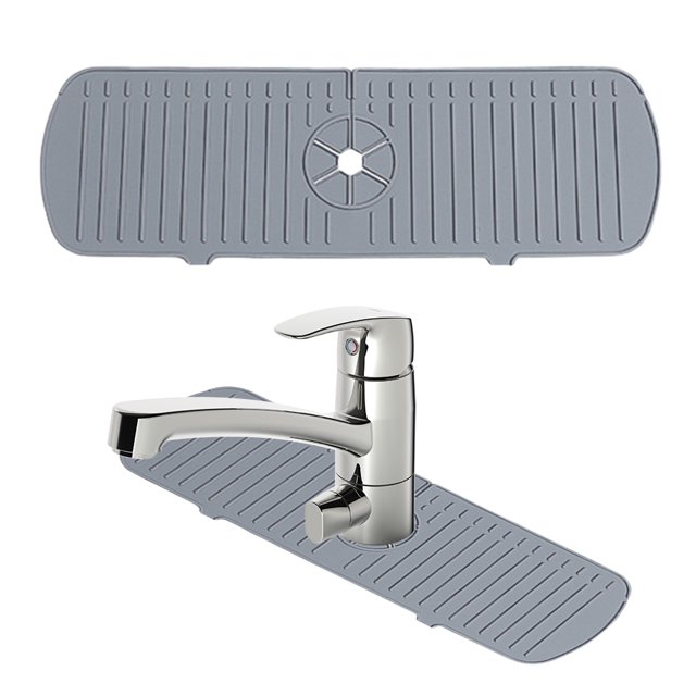 Estera Secado para Fregadero Protector Contra Salpicaduras Alfombrilla Grifo Silicona Antideslizante Baño