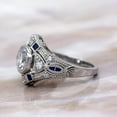 thumbnail image 2 of Oryn Jewelry 14K White Gold Plated Rings - 1.8 Ct Round Cut Moissanite for Women - Milgrain Engagement Wedding Moissanite Gift - Modern Designer Ring, 2 of 4