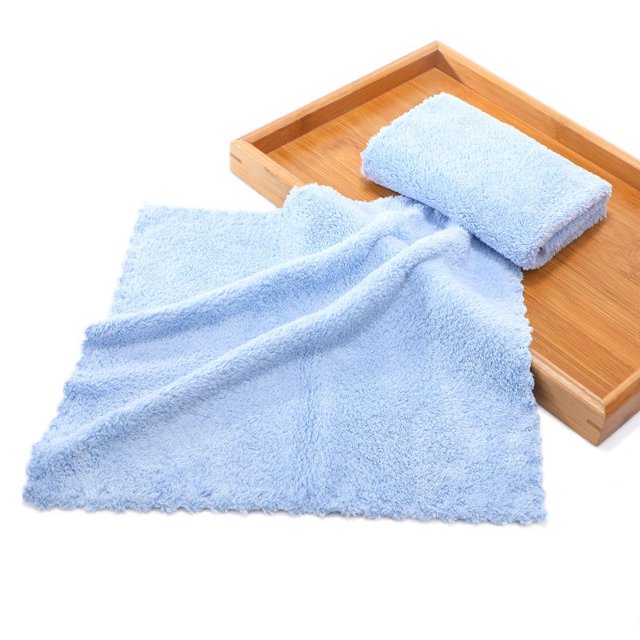 Toalla cuadrada pequeña de vellón coral, toalla facial, toalla de mano para jardín de infantes, toalla para saliva de bebé, regalo de oso