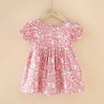 thumbnail image 2 of Gubotare Girls' Dresses Toddler Girl's Floral Spring Skater Dresses Casual Summer Short Sleeve Dress Size 18-24 Months (Light Pink,18-24 Months), 2 of 5