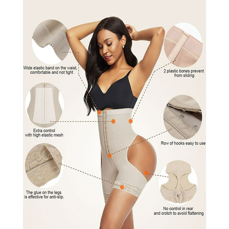 Shapewear Women's Tummy Control Yards Shapewear Butt Lifter Short  High-Waist Trainer Corset Bum Control Body Shaper Corsage (Color : Black,  Size : Large) : : Fashion