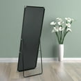 thumbnail image 4 of Dubbin Floor Standing Rectangle Full Length Body Mirror Black, 4 of 7