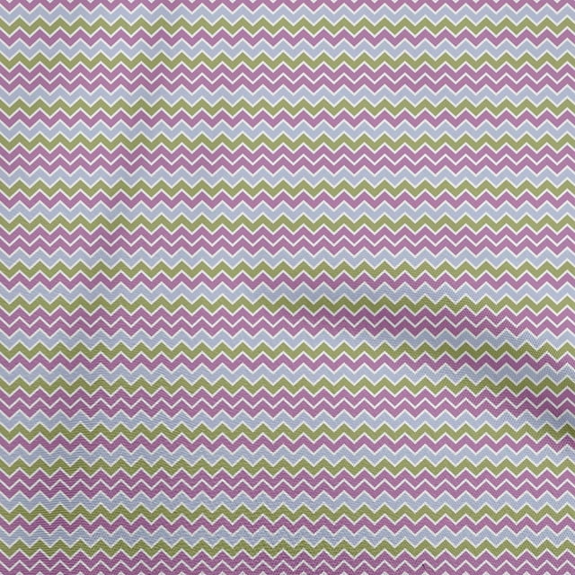 oneOone Cotton Poplin Purple Fabric Chevron Sewing Material Print Fabric By The Yard 56 Inch Wide