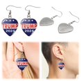 thumbnail image 3 of Campaña Gancho para La Oreja Acero Inoxidable para Las Elecciones Estadounidenses Pendientes Biden Pendientes Trump Pendientes Amor (rojo) Rojo, 3 of 9