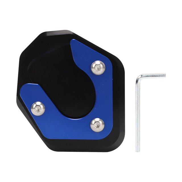 Motorcycle Kickstand Enlarger, Foot Side Stand Extension Plate Wear For Motorcycle Blue