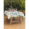 thumbnail image 4 of 60x84 Inch Outdoor Tablecloth with Umbrella Hole Zipper Rectangle Eucalyptus Leaves Rectangular Tablecloths Outside Waterproof Farmhouse Spring Botanical Vines Patio Table Cover for Picnic Party, 4 of 8