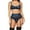 Peach Blue, variant on Avidlove Women Lingerie Set with Garter Bra and Panty Set 3 Piece Lace Underwired Lingerie