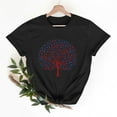 thumbnail image 2 of Sexlip Womens Swimsuit Set Dotted Tree Print Cover Up Design Crew Neck Short Sleeve Slim Silhouette Breathable Fabric for Casual Beach Days Black L, 2 of 7